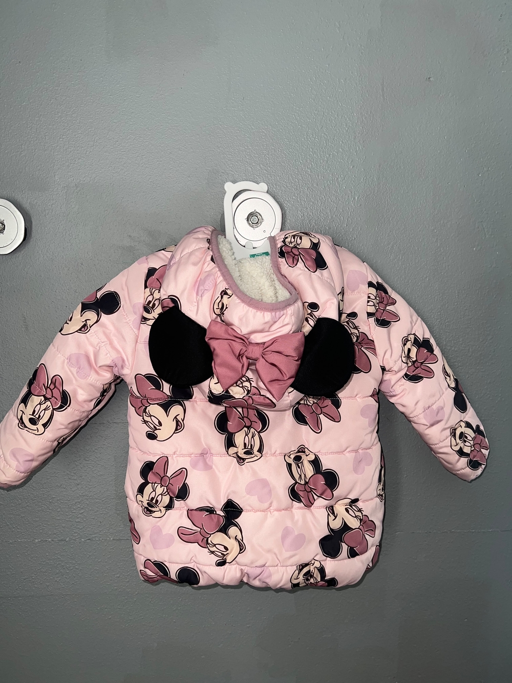 Pink Minnie Mouse Hooded Puffer Jacket for Kids